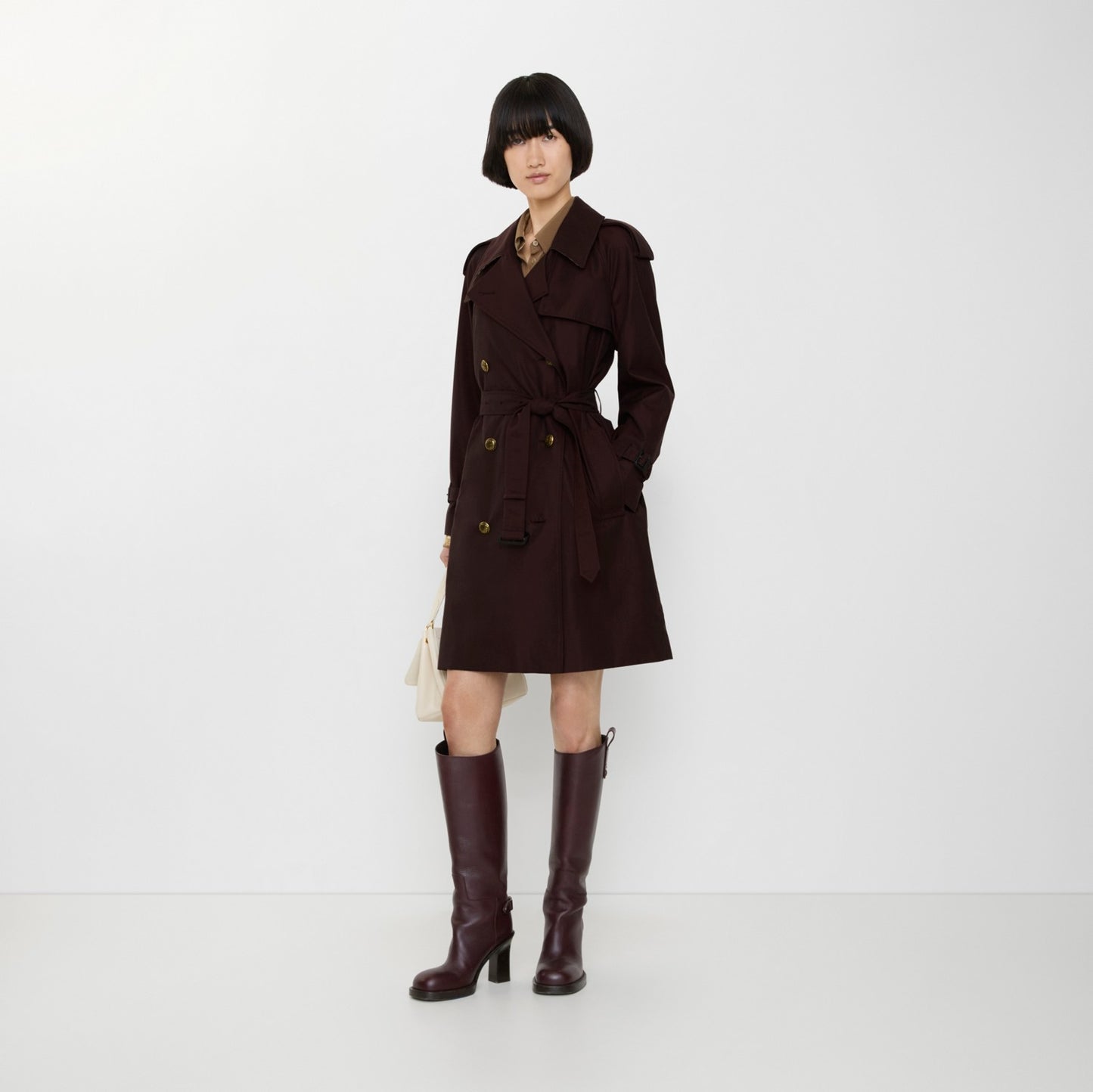 Mid-length Gabardine Castleford Trench Coat