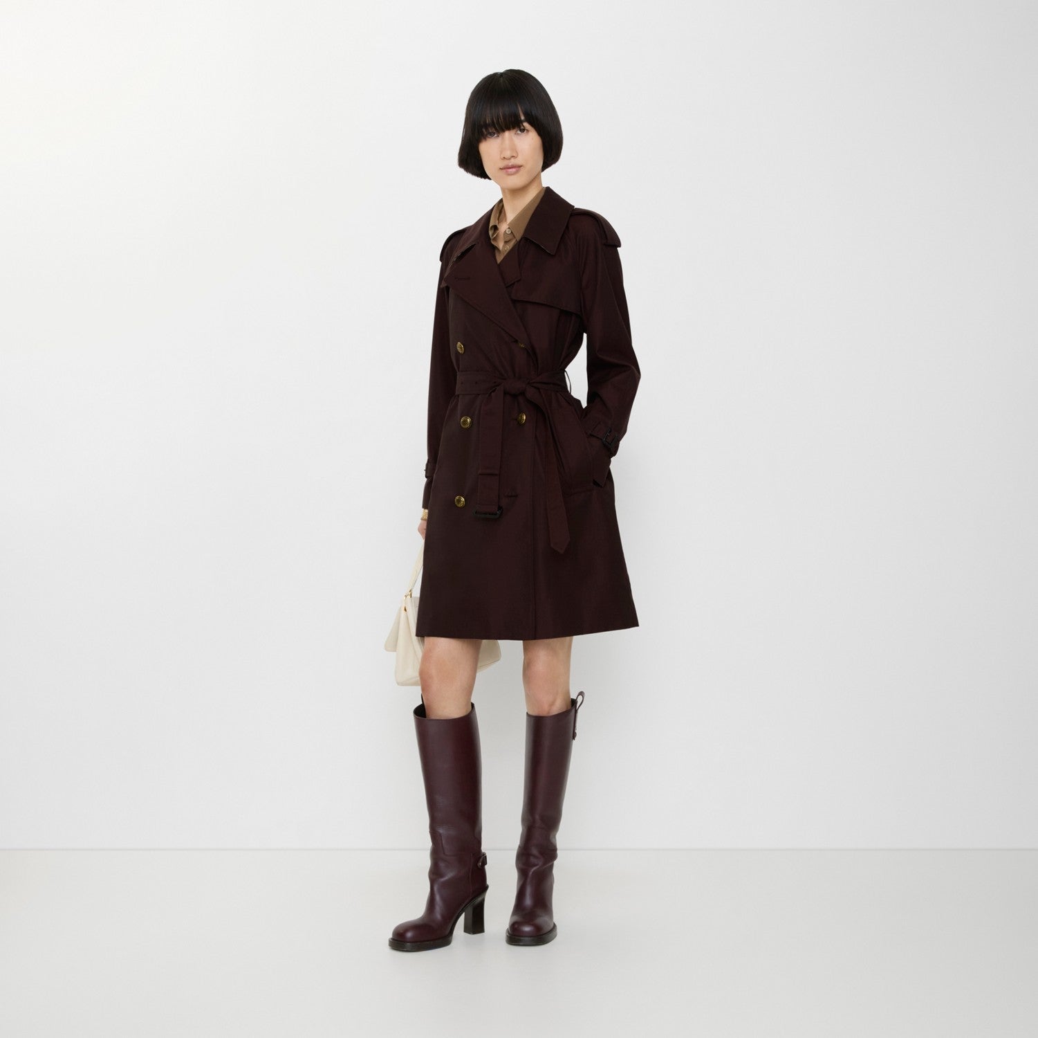 Mid-length Gabardine Castleford Trench Coat