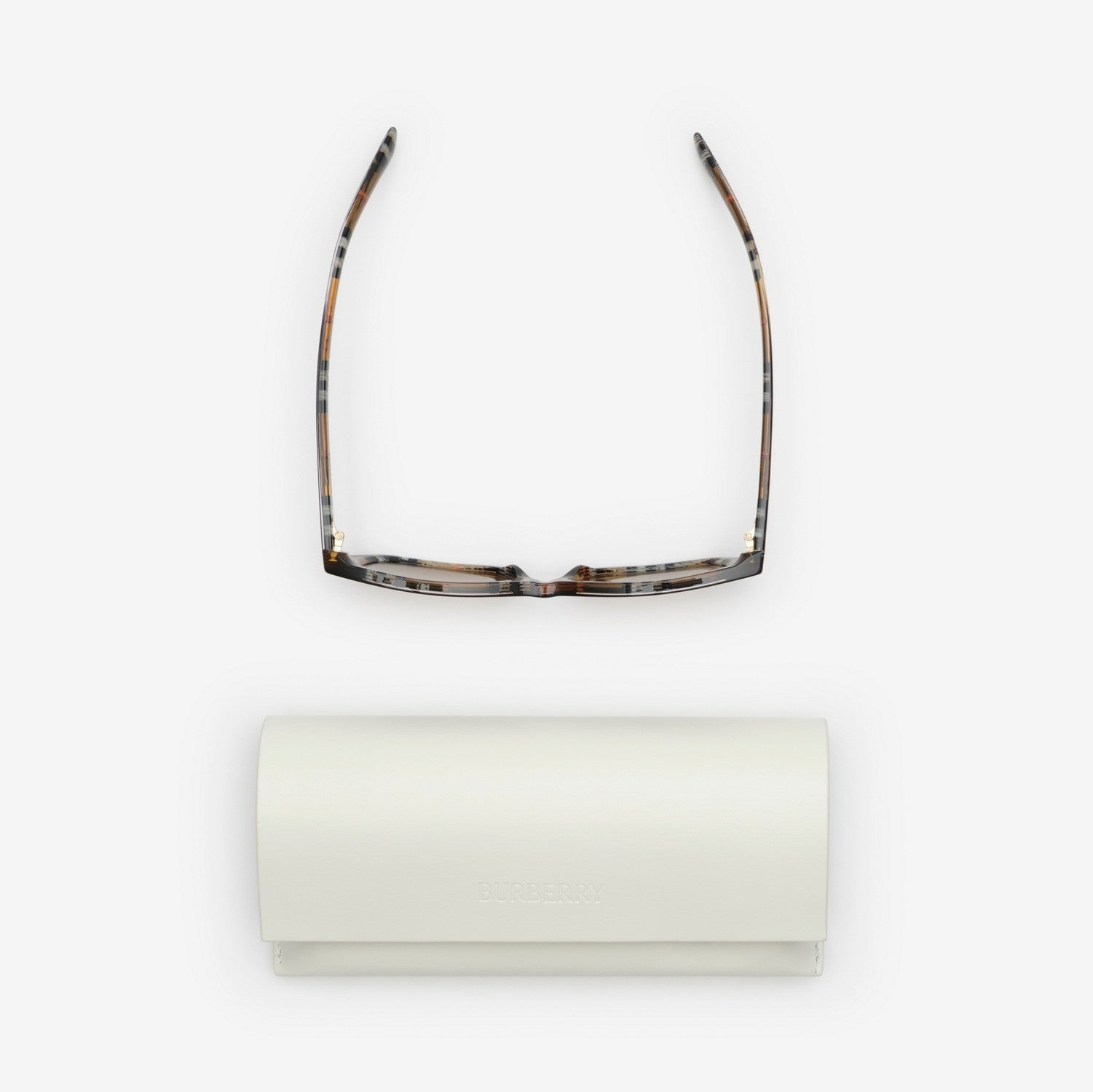 Gradient Check Rectangular Sunglasses