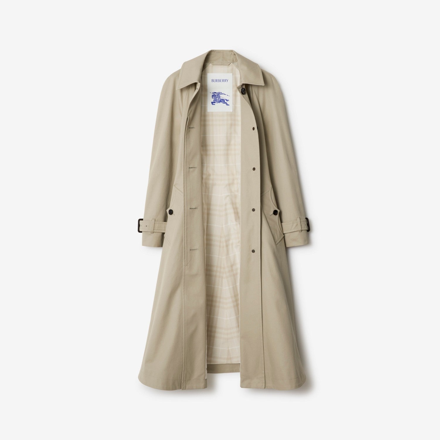 Long Gabardine Ellingham Fit-and-flare Car Coat