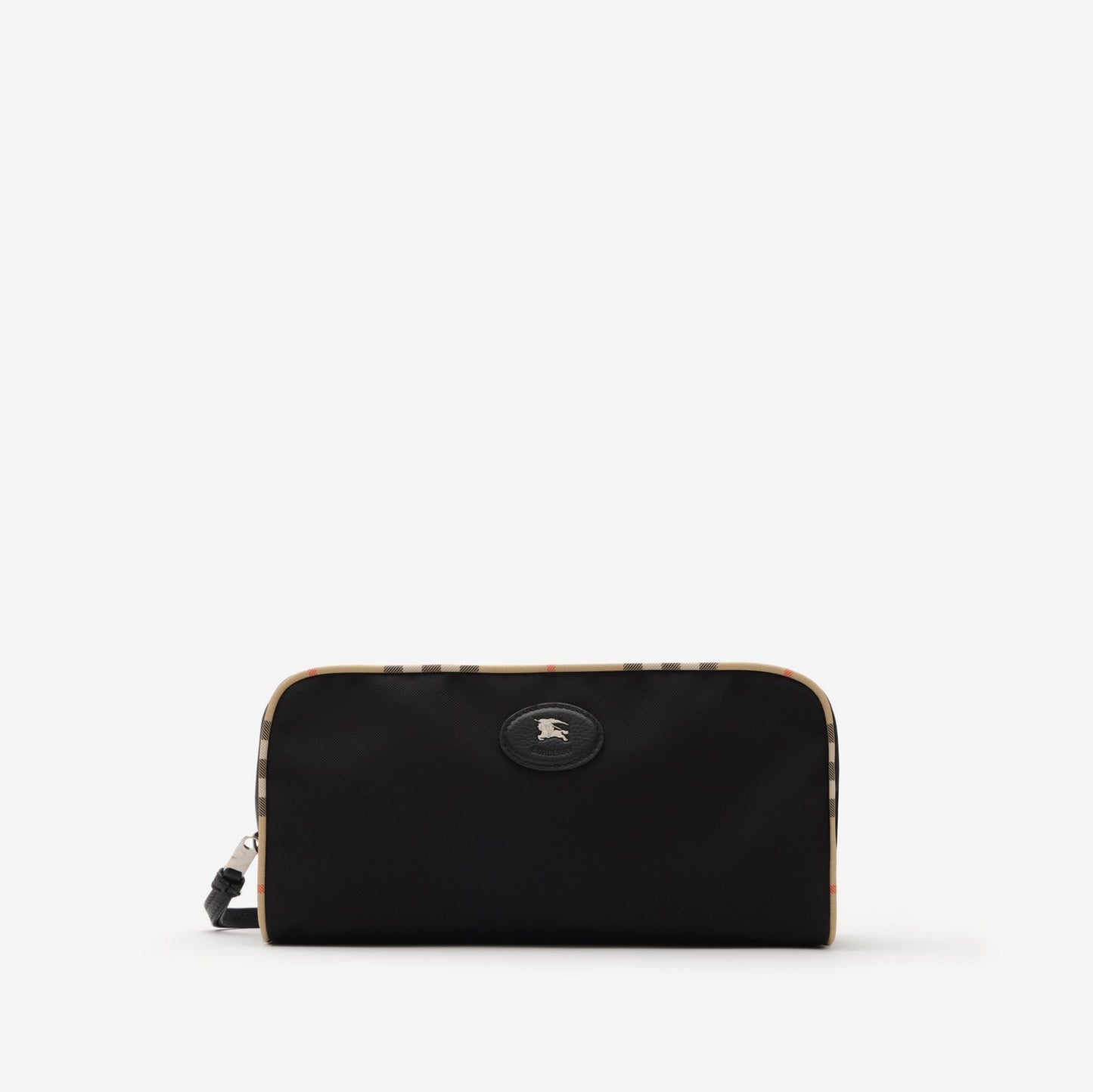 Large Check Trim Travel Pouch