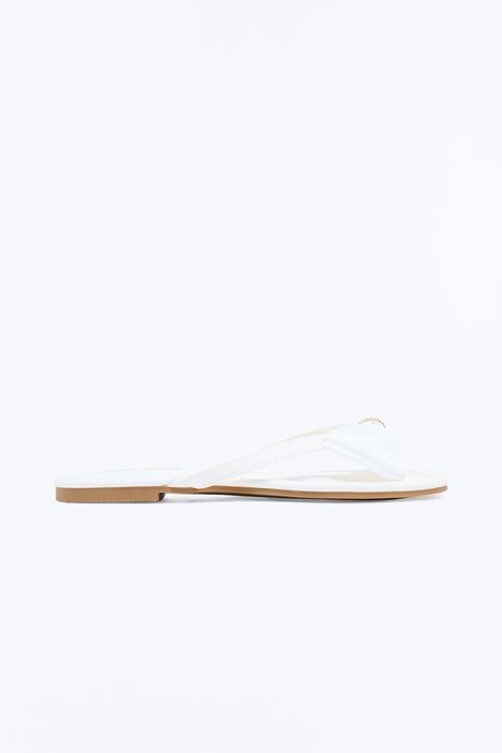 Carli Bow Flip Flops - White