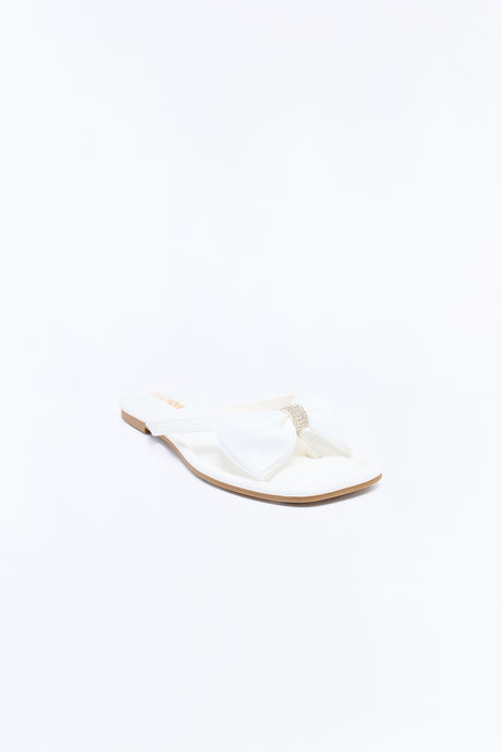Carli Bow Flip Flops - White