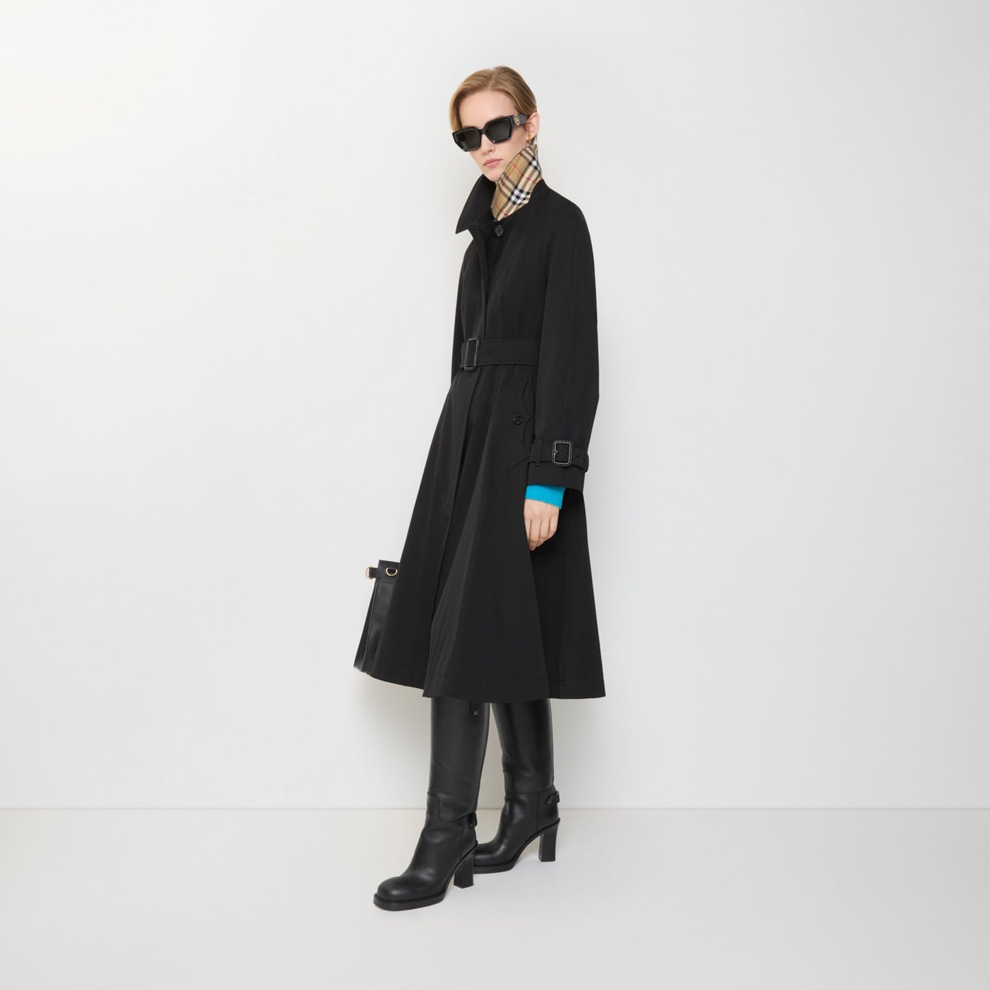 Long Gabardine Ellingham Fit-and-flare Car Coat