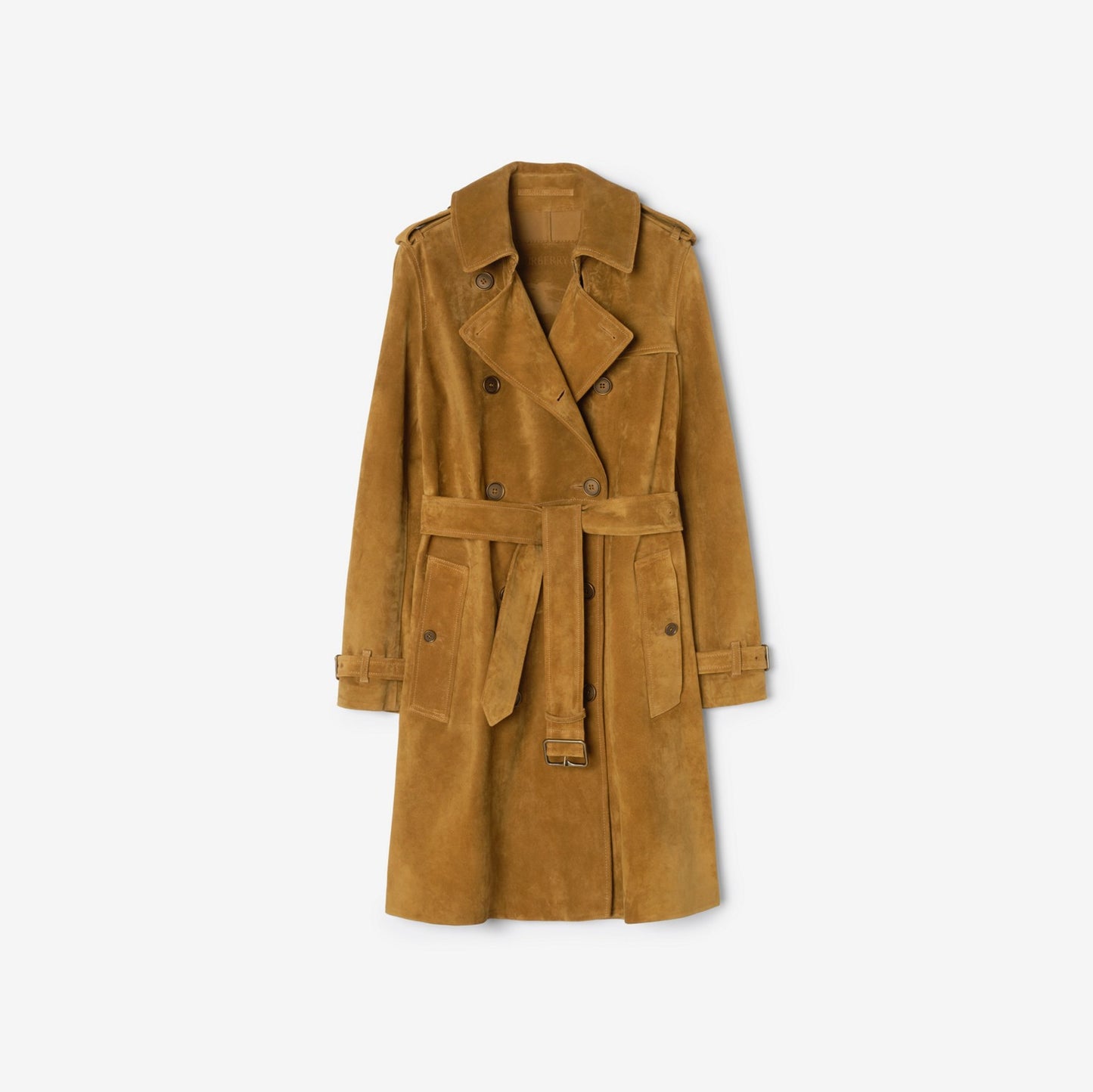 Mid-length Suede Kensington Trench Coat