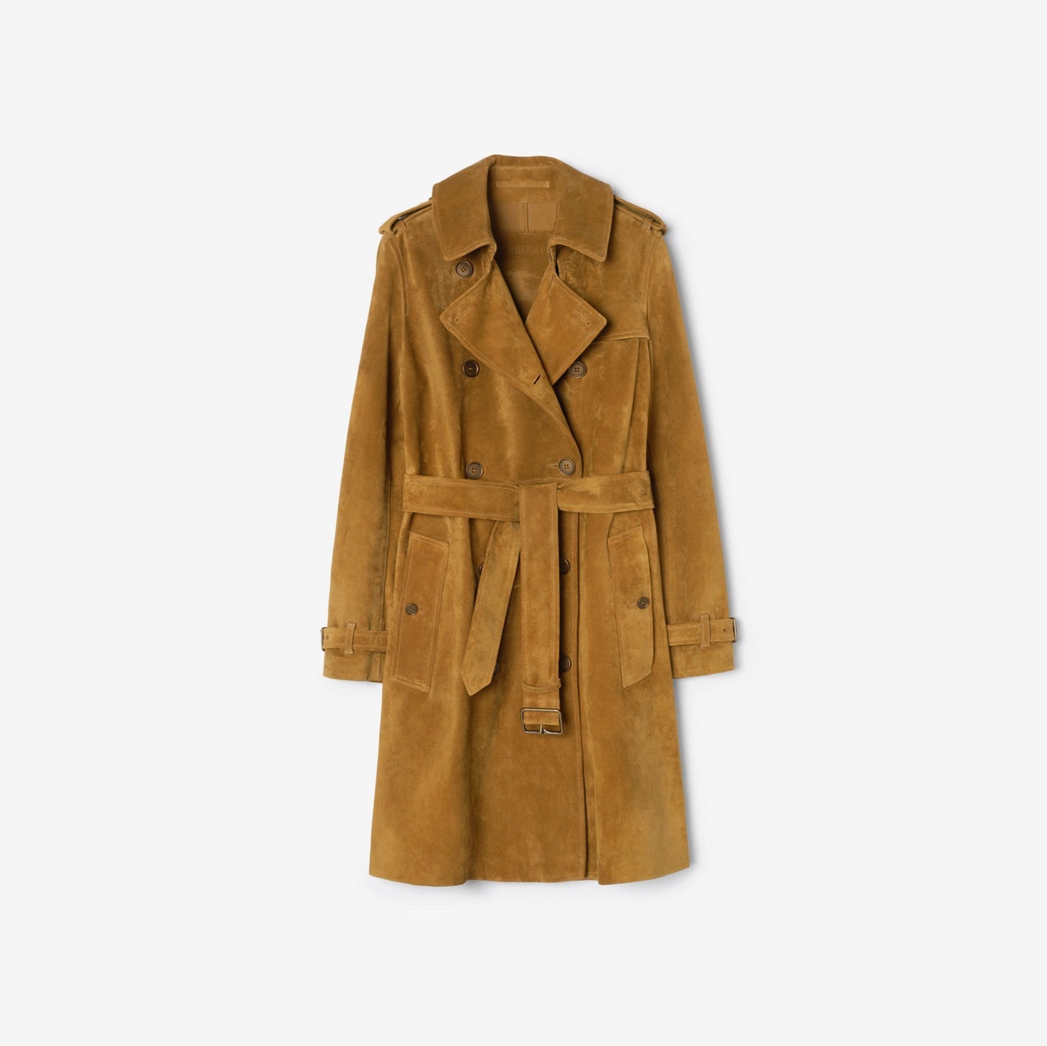 Mid-length Suede Kensington Trench Coat