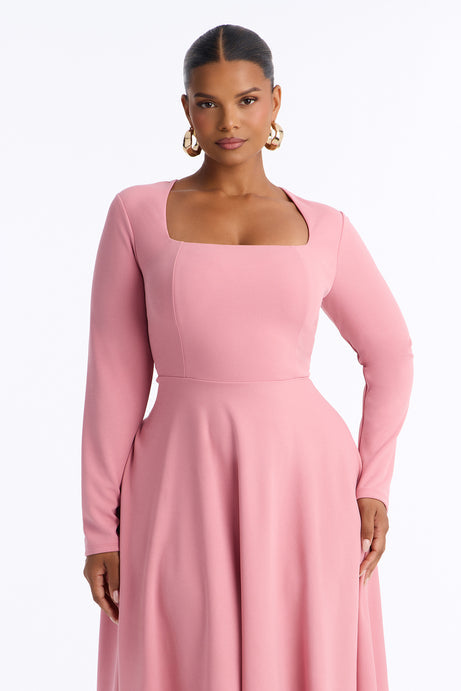 Alena Long Sleeve Midi Dress
