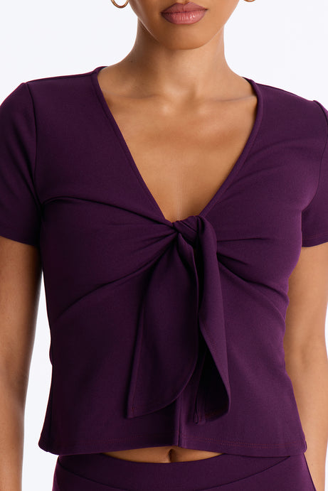 Annaline Tie Front Capri Pant Set