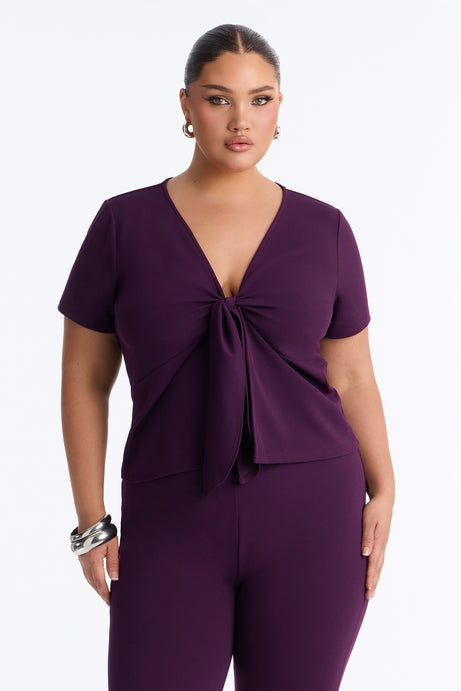 Annaline Tie Front Capri Pant Set