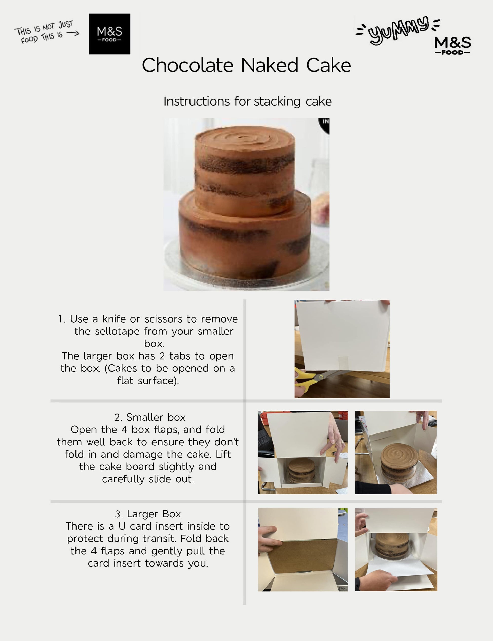 Chocolate Two Tier Naked Cake (Serves 36)