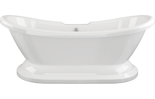 Claudius Freestanding 1760x700x720mm 2TH Bath w/Base - White