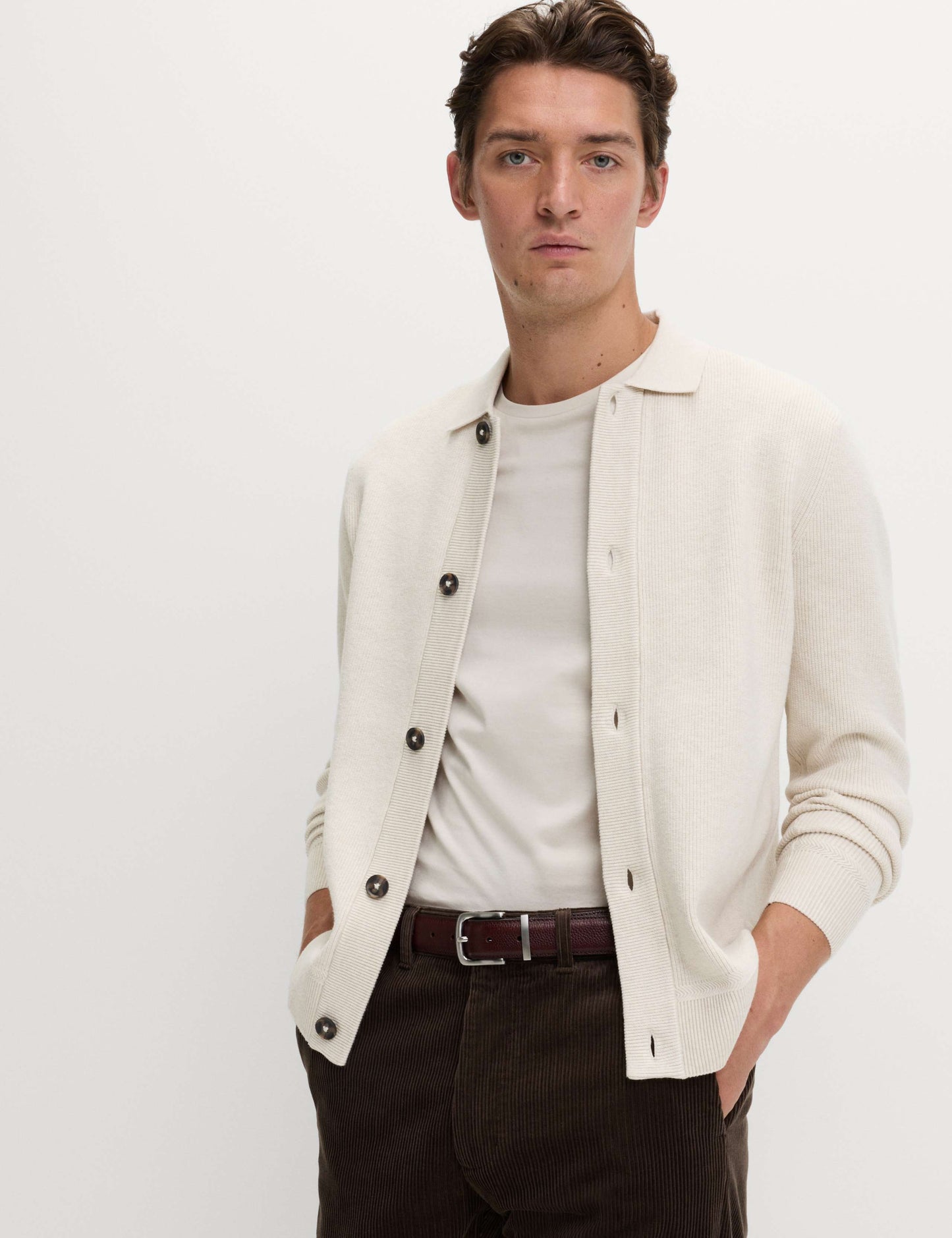 Cotton Blend Knitted Jacket