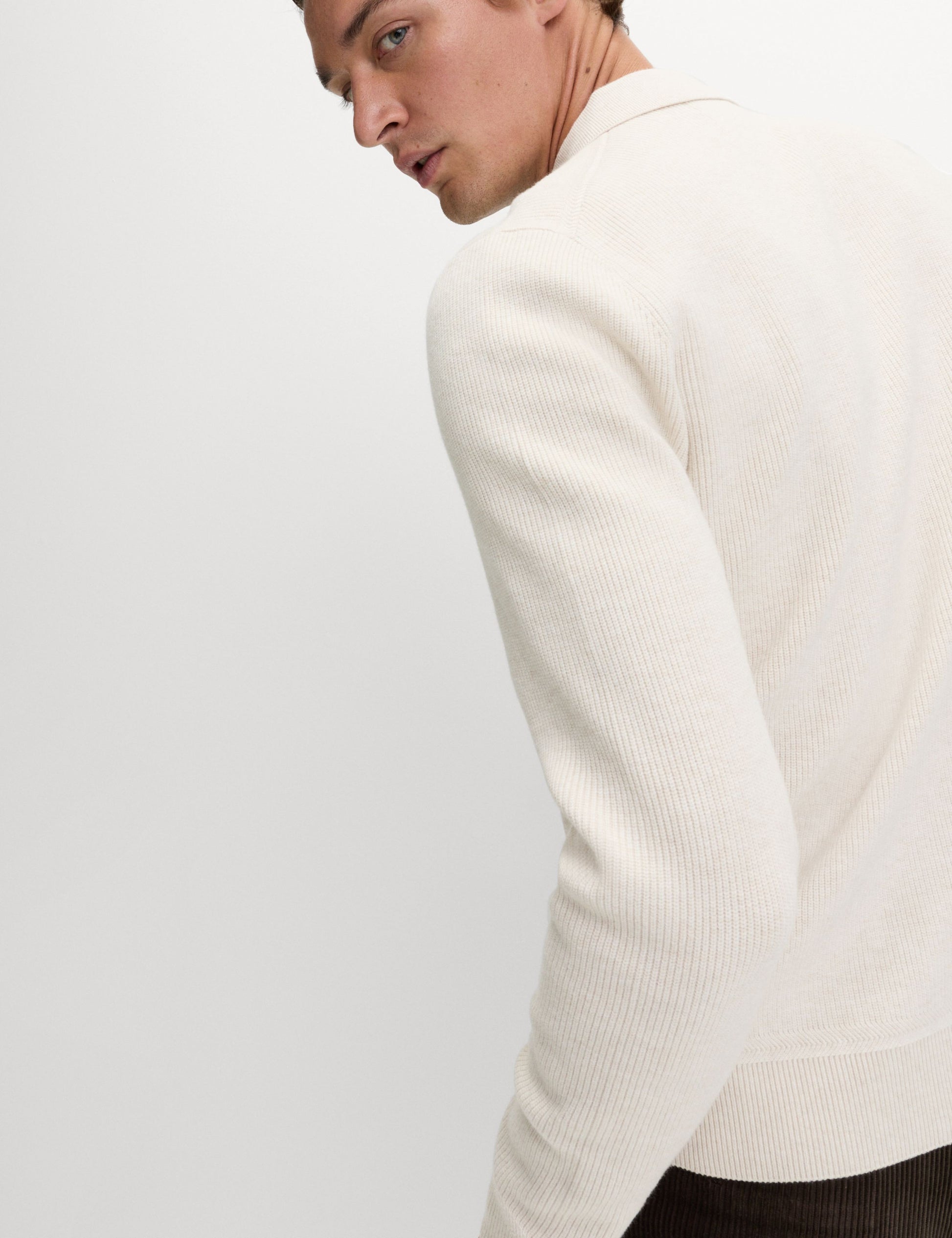Cotton Blend Knitted Jacket