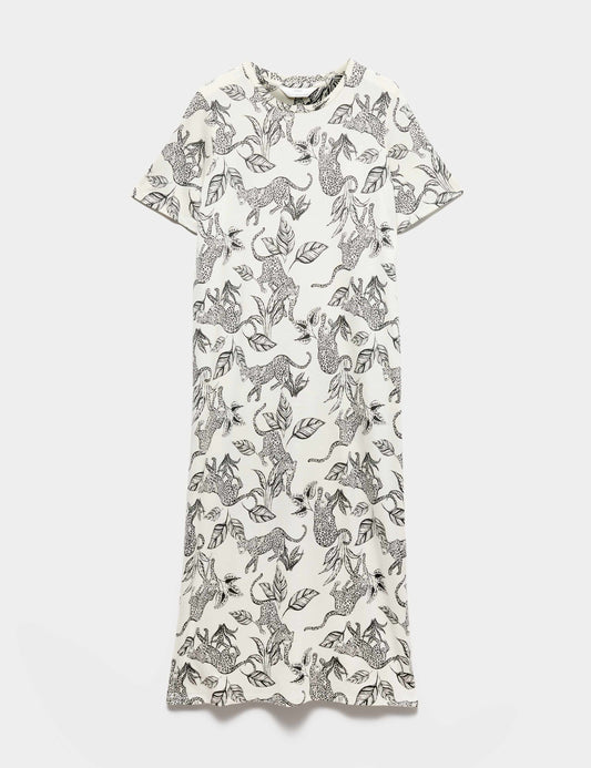 Cotton Modal Printed Long Nightdress
