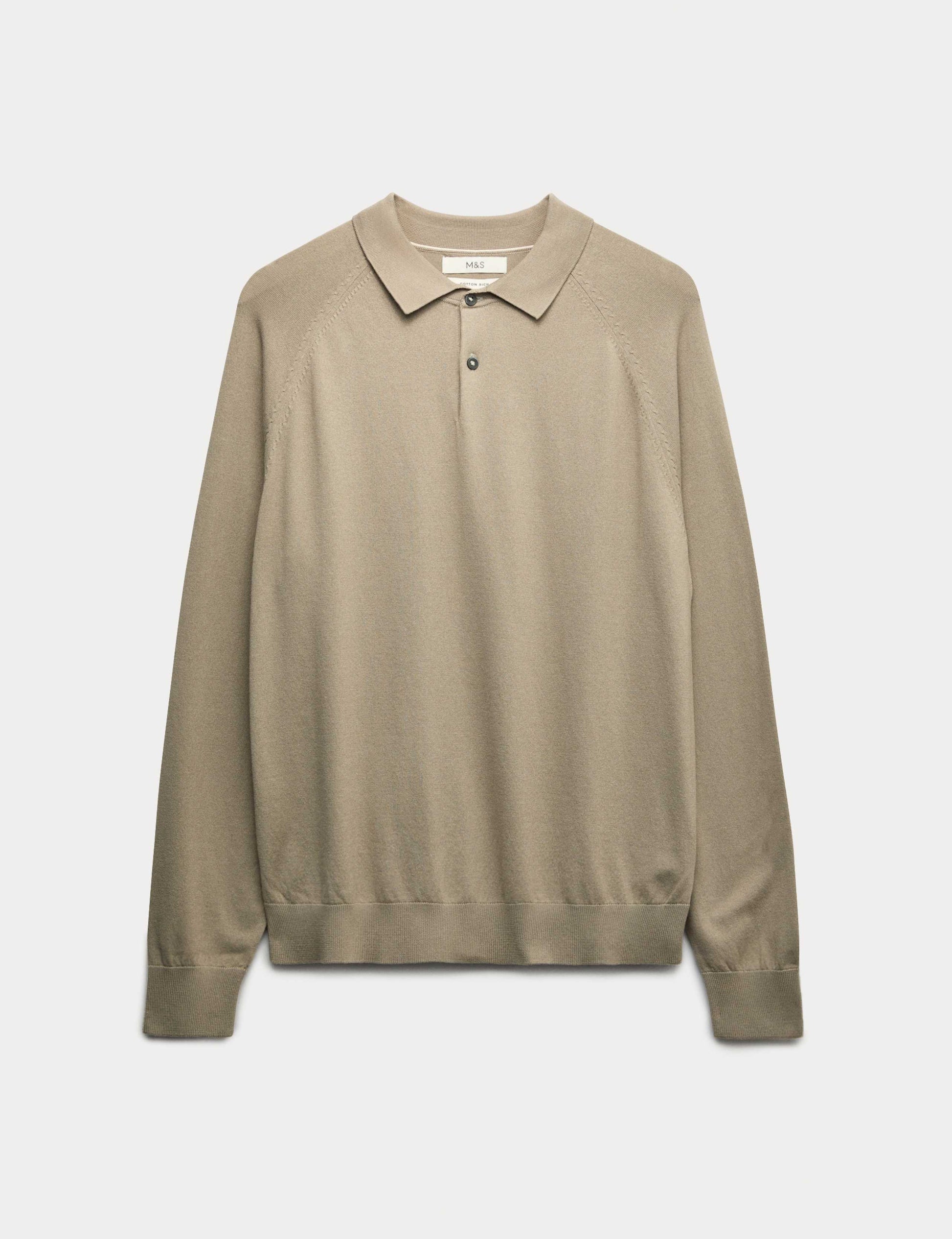 Cotton Rich Knitted Polo Shirt