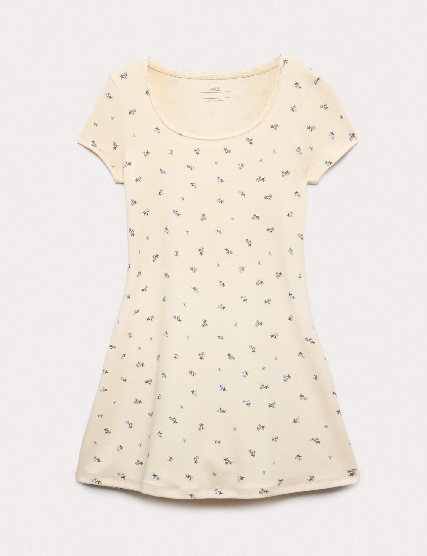 Cotton Rich Lace Trim Dress (6-16 Yrs)