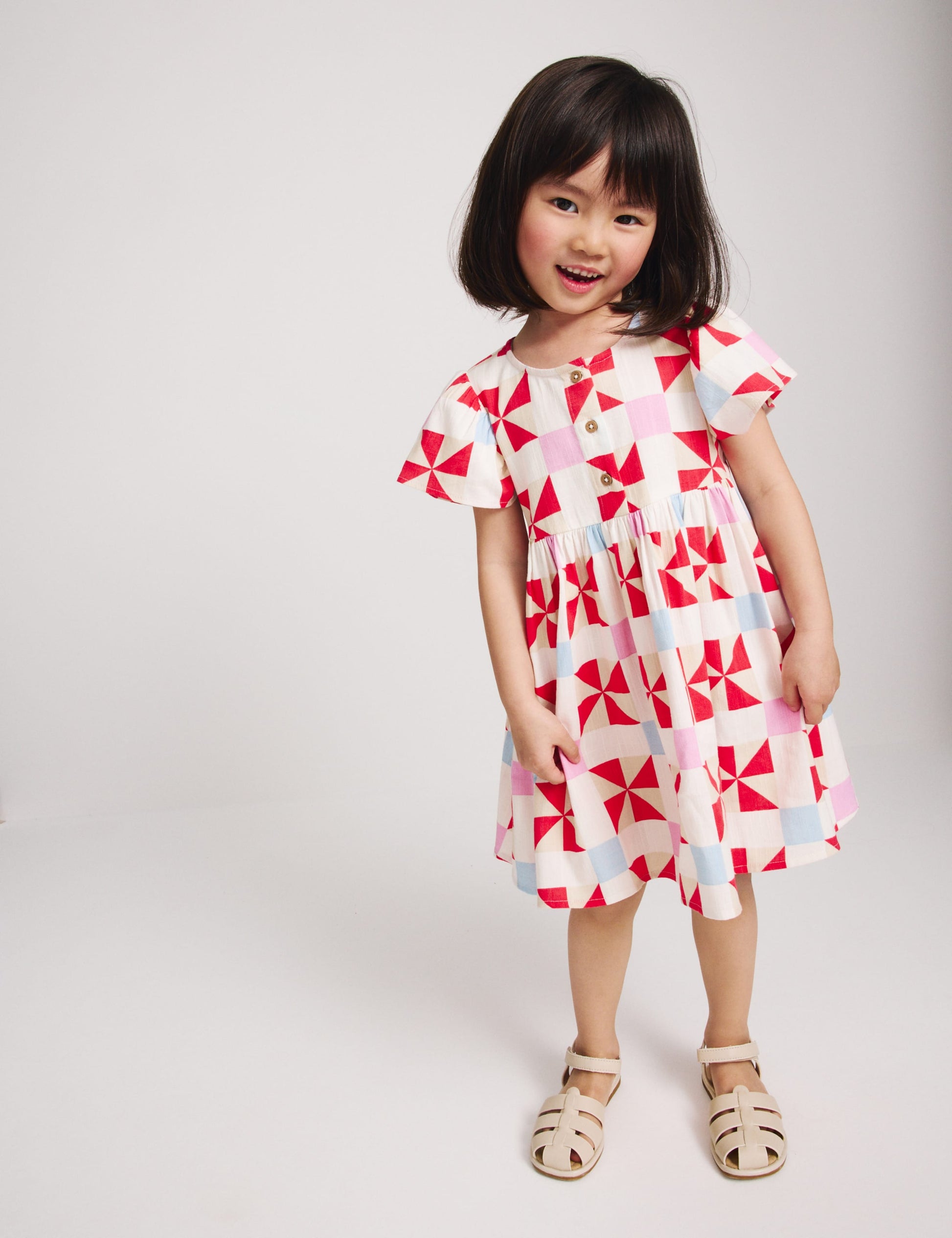 Cotton Rich Patchwork Dress (2-10 Yrs)