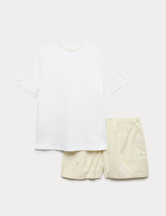 Cotton Rich Printed Shortie Set