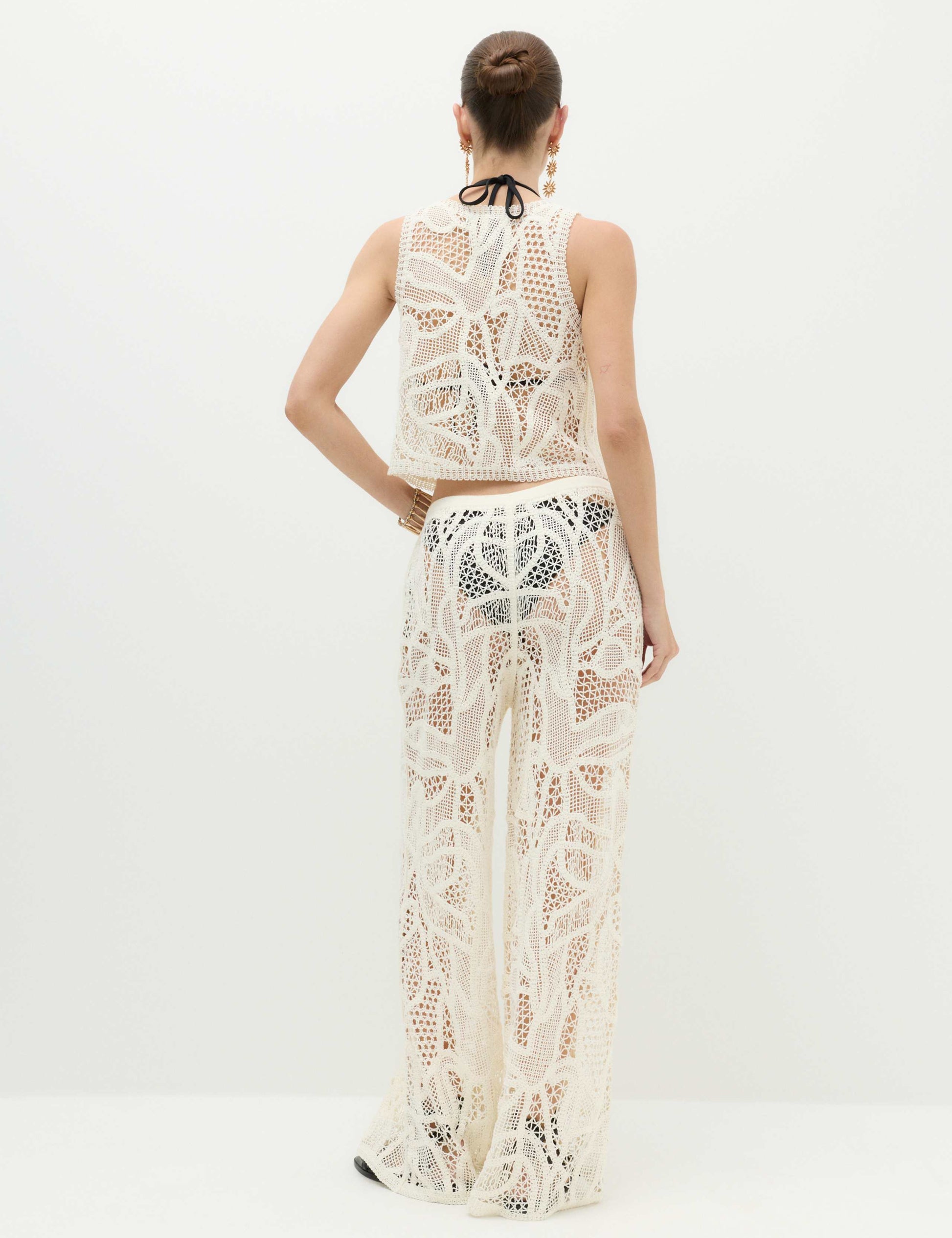 Crochet Style Knitted Trousers
