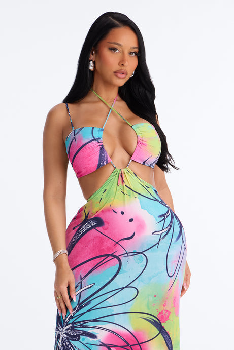 Breaking Necks Cut Out Maxi Dress