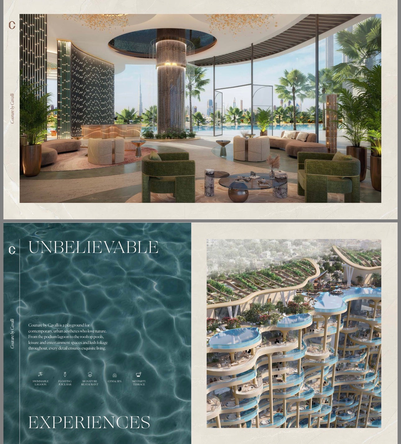 Couture by Cavali — 3 4 5 6 Bedroom Ultra Luxury Residences and Penthouses — Masterpiece Lifestyle Experience — Dubai UAE