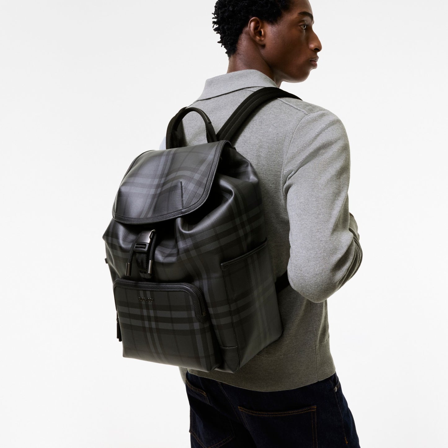 City Check Clip Backpack