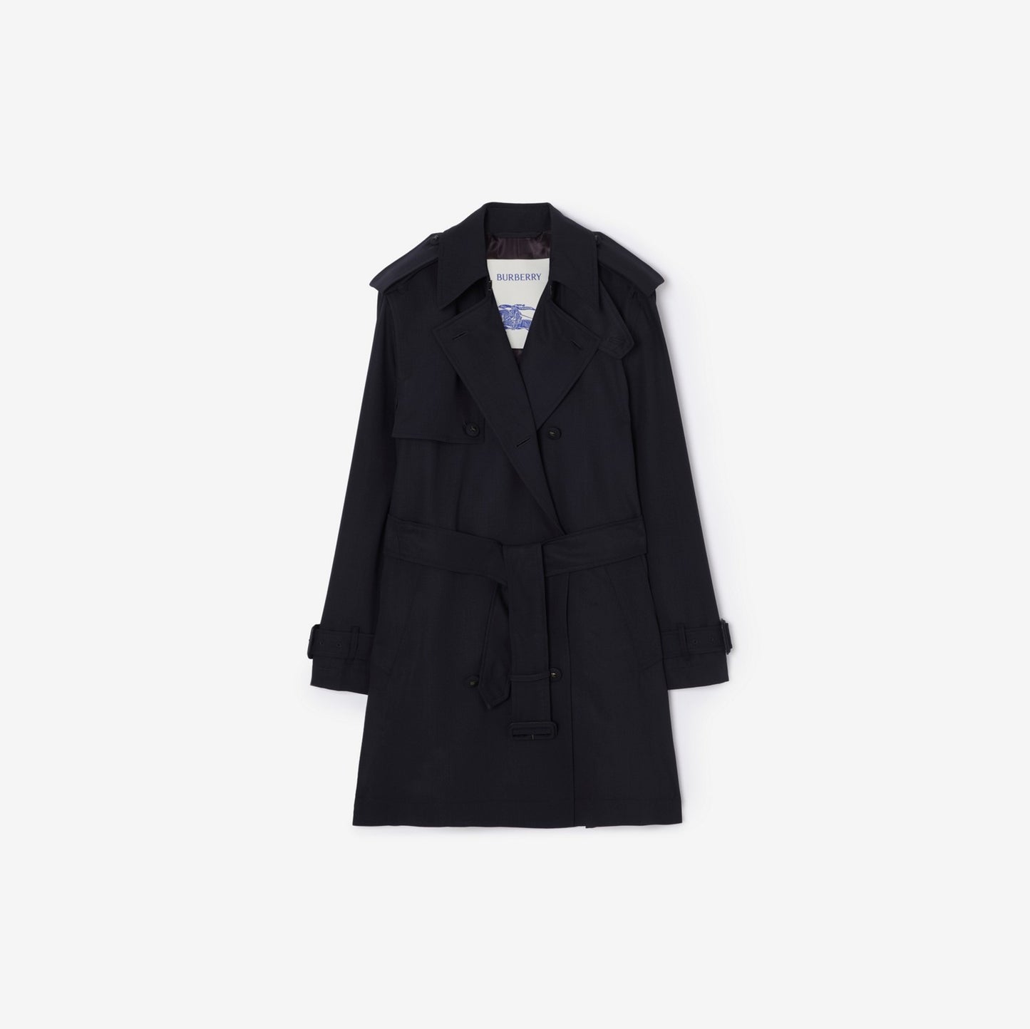 Short Wool Trench Coat