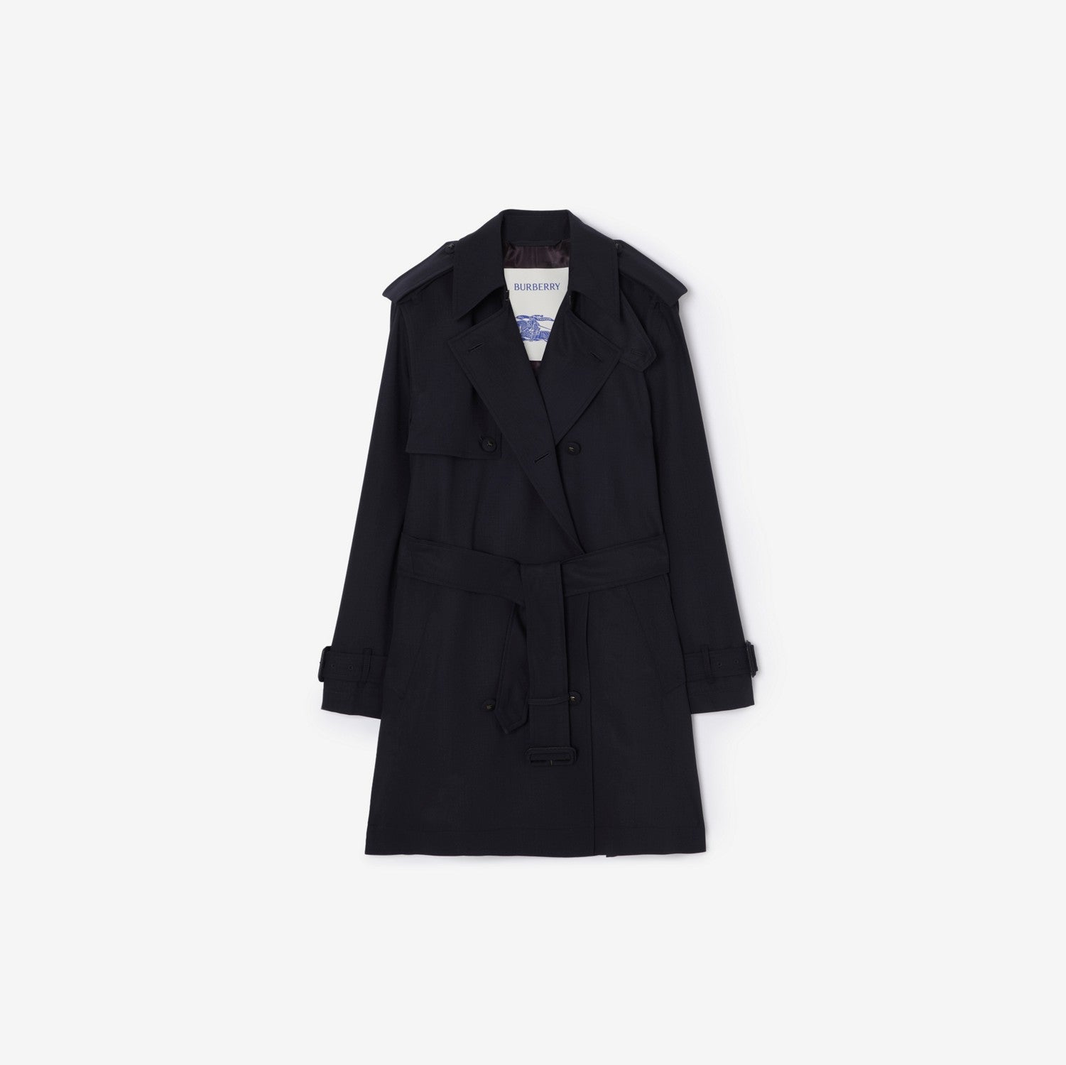 Short Wool Trench Coat