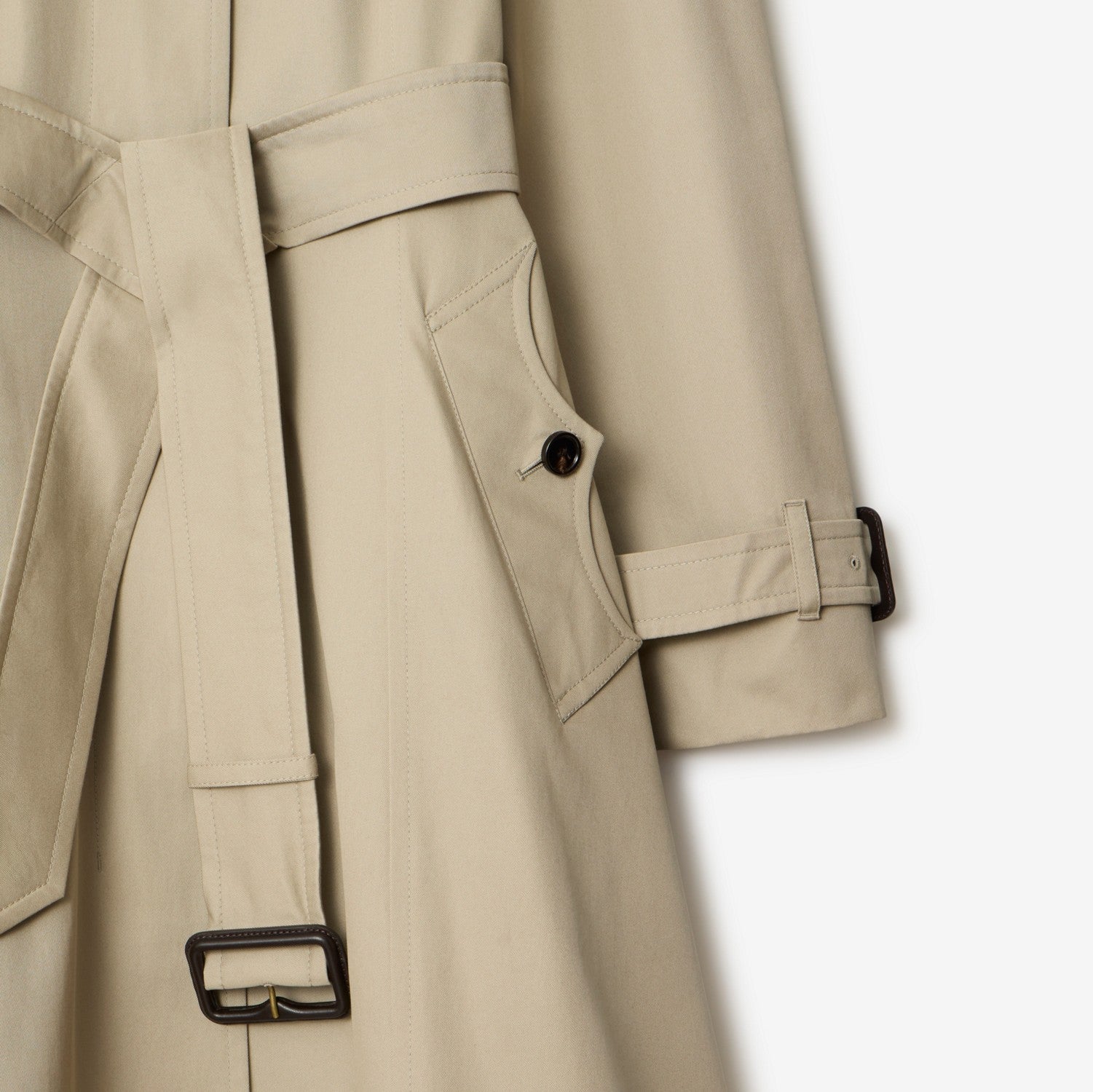 Long Gabardine Ellingham Fit-and-flare Car Coat
