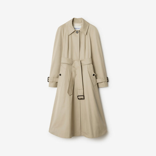 Long Gabardine Ellingham Fit-and-flare Car Coat