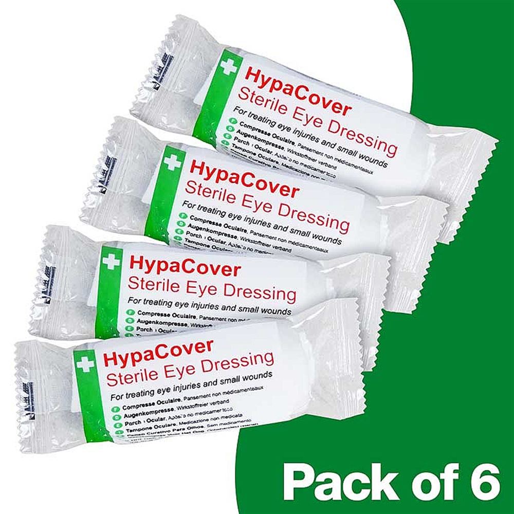 HypaCover Sterile Eye Pad Dressing with Bandage (Pack of 6)