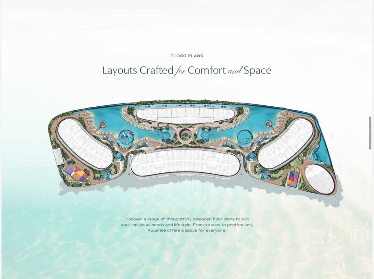 Aquarise — Studio 1 2 3 4 Bedroom Ultra Luxury Residences — Retail Units — Residential Lifestyle Masterpiece — Dubai UAE