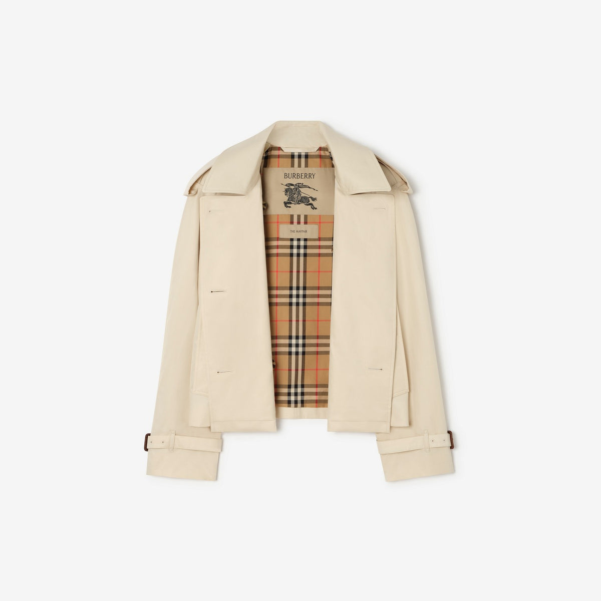 Cropped Tropical Gabardine Mayfair Trench Jacket