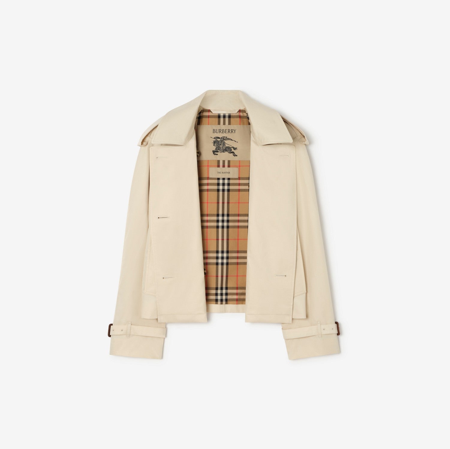 Cropped Tropical Gabardine Mayfair Trench Jacket