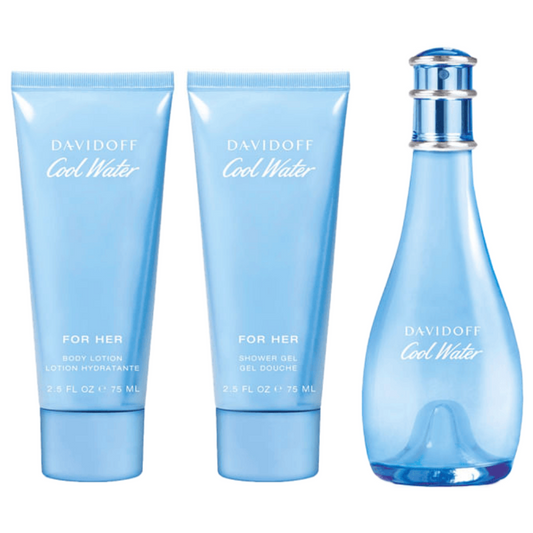 Davidoff Cool Water For Women Eau De Toilette Gift Set 100ml