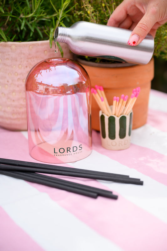 Pink Bubble Glass Reed Diffuser