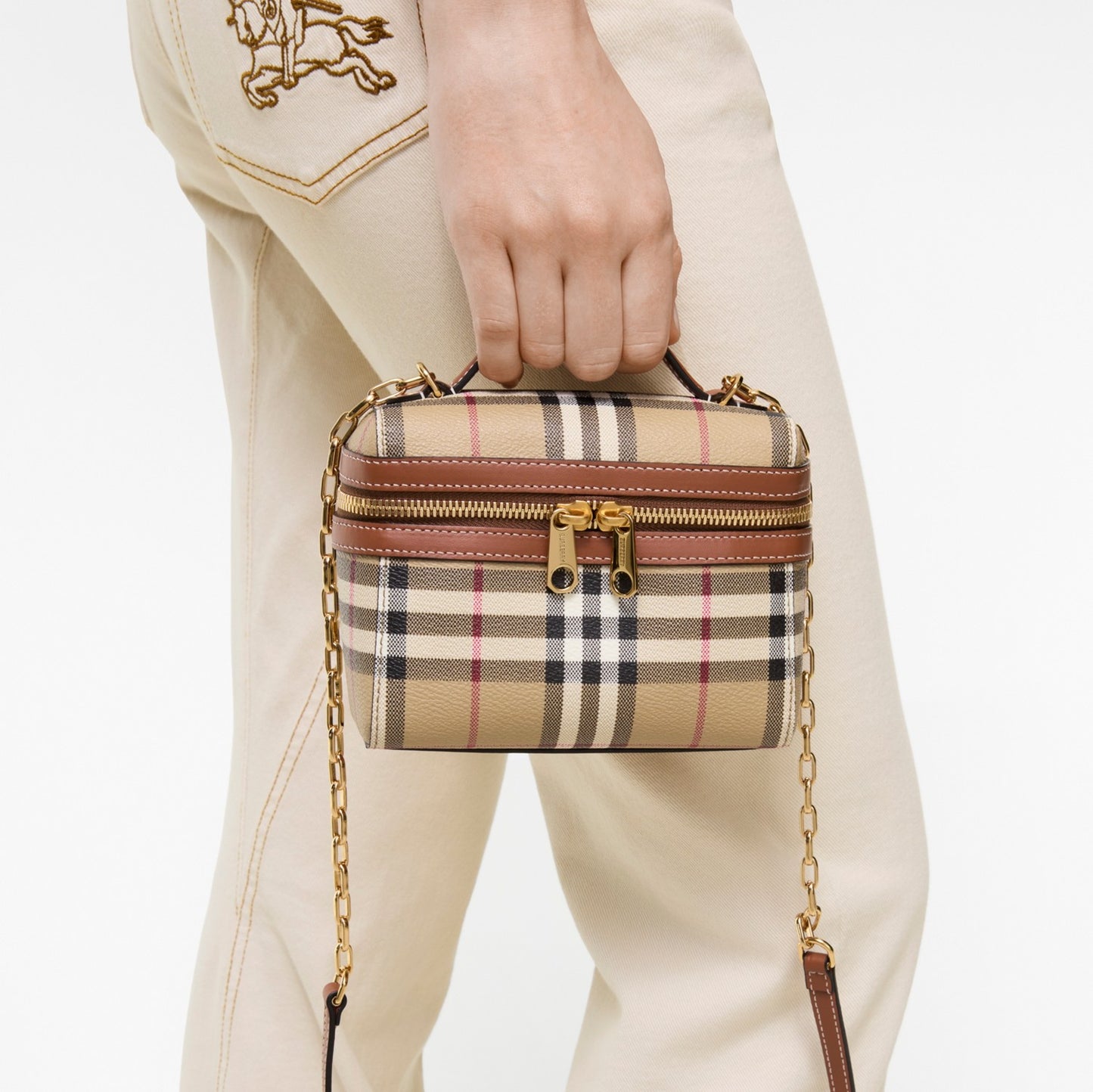 Mini Check Vanity Bag
