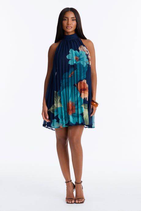 Juliana Sleeveless Chiffon Mini Dress