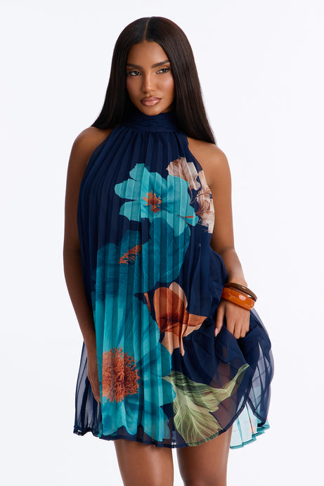 Juliana Sleeveless Chiffon Mini Dress