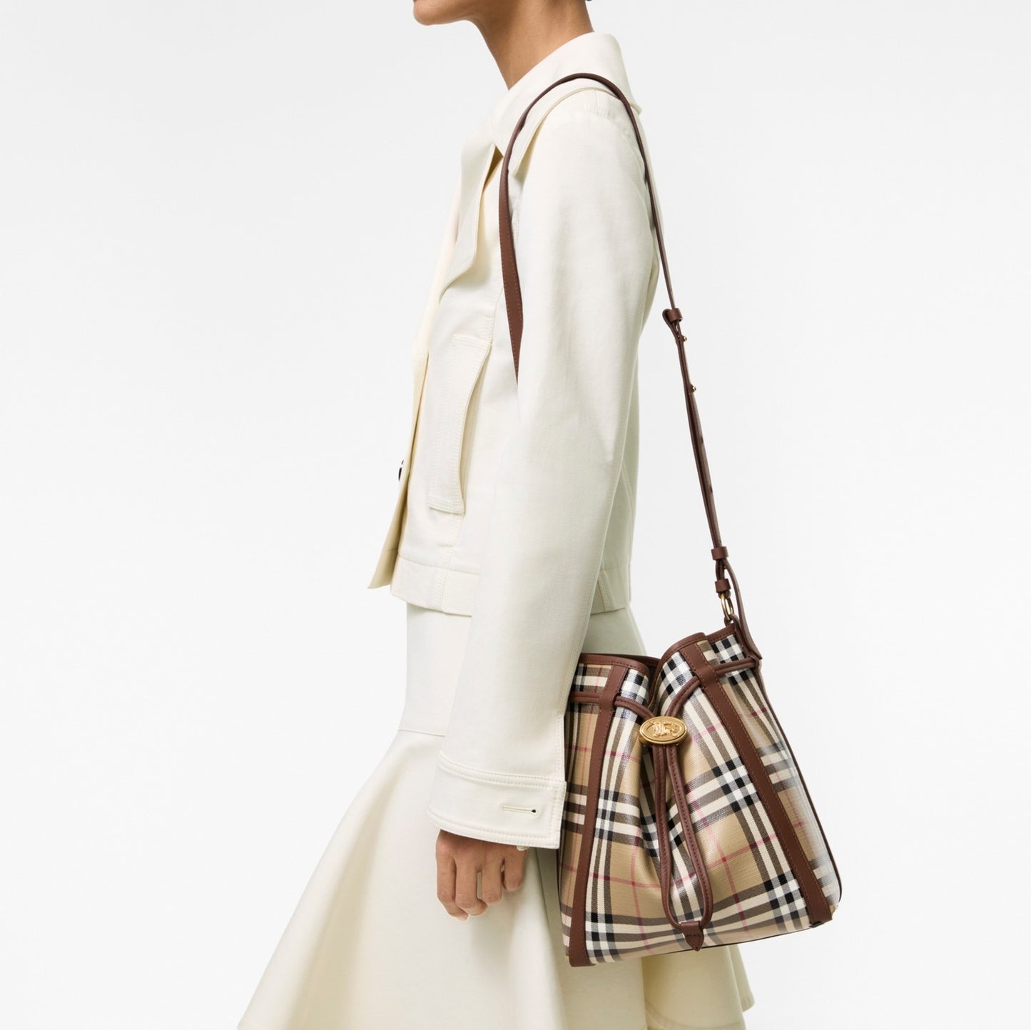 Small Check Bucket Bag