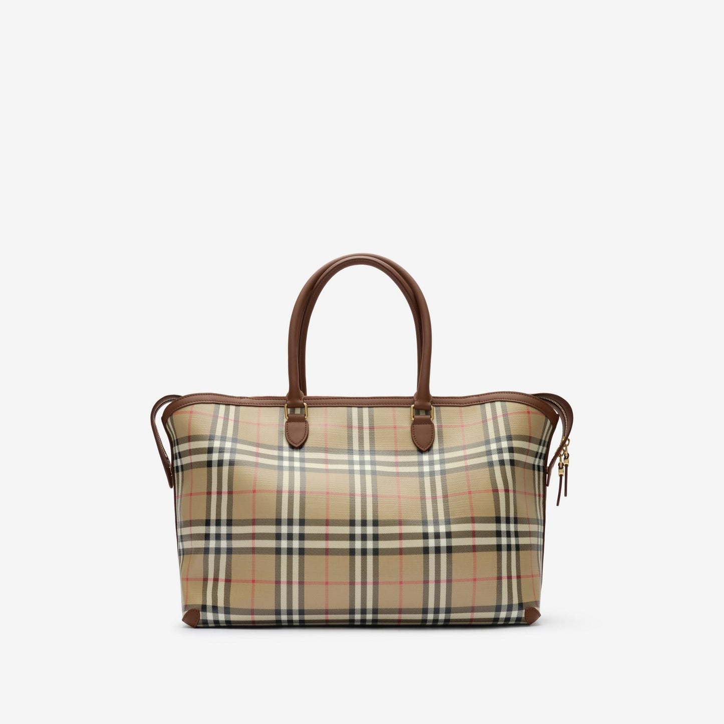 Medium Check Zip Tote