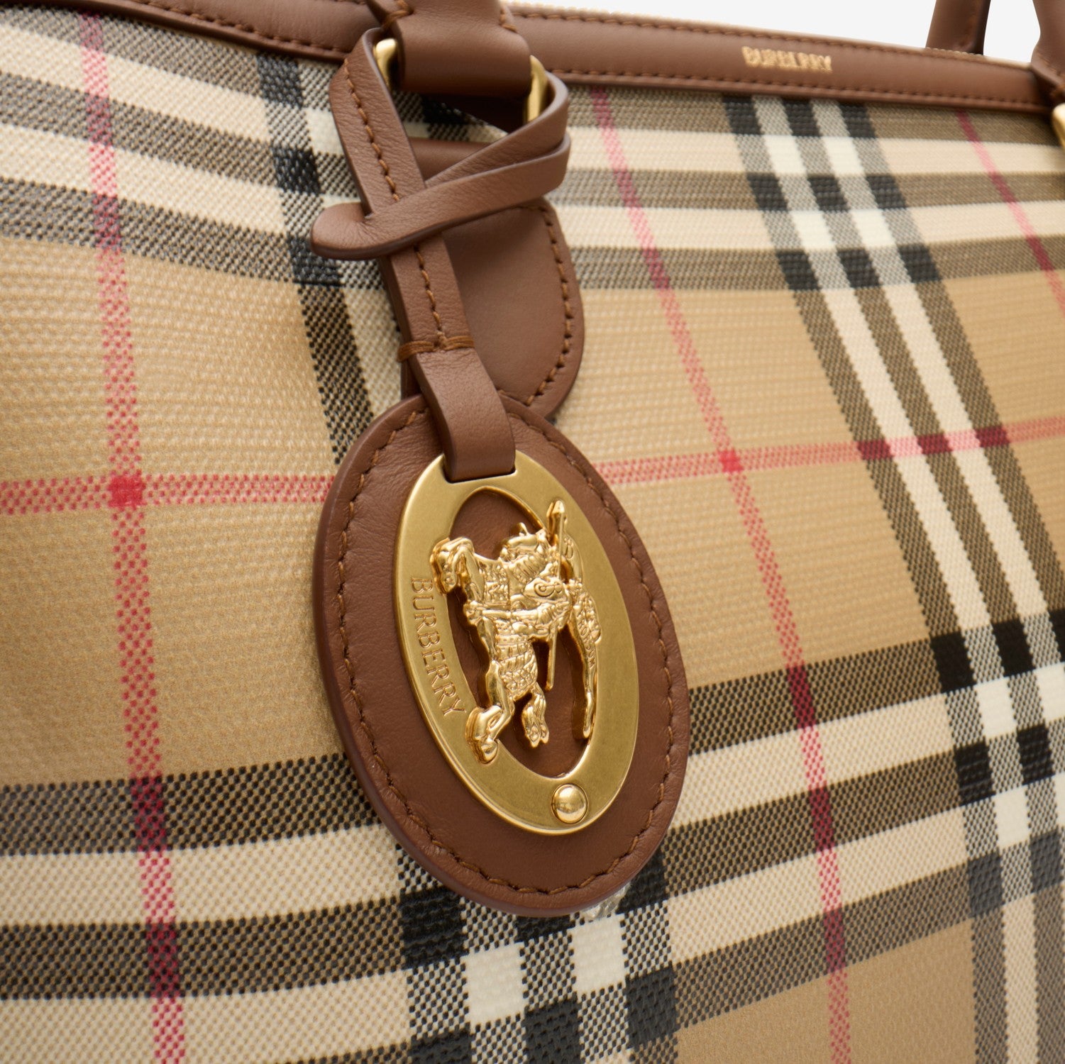 Small Check Zip Tote