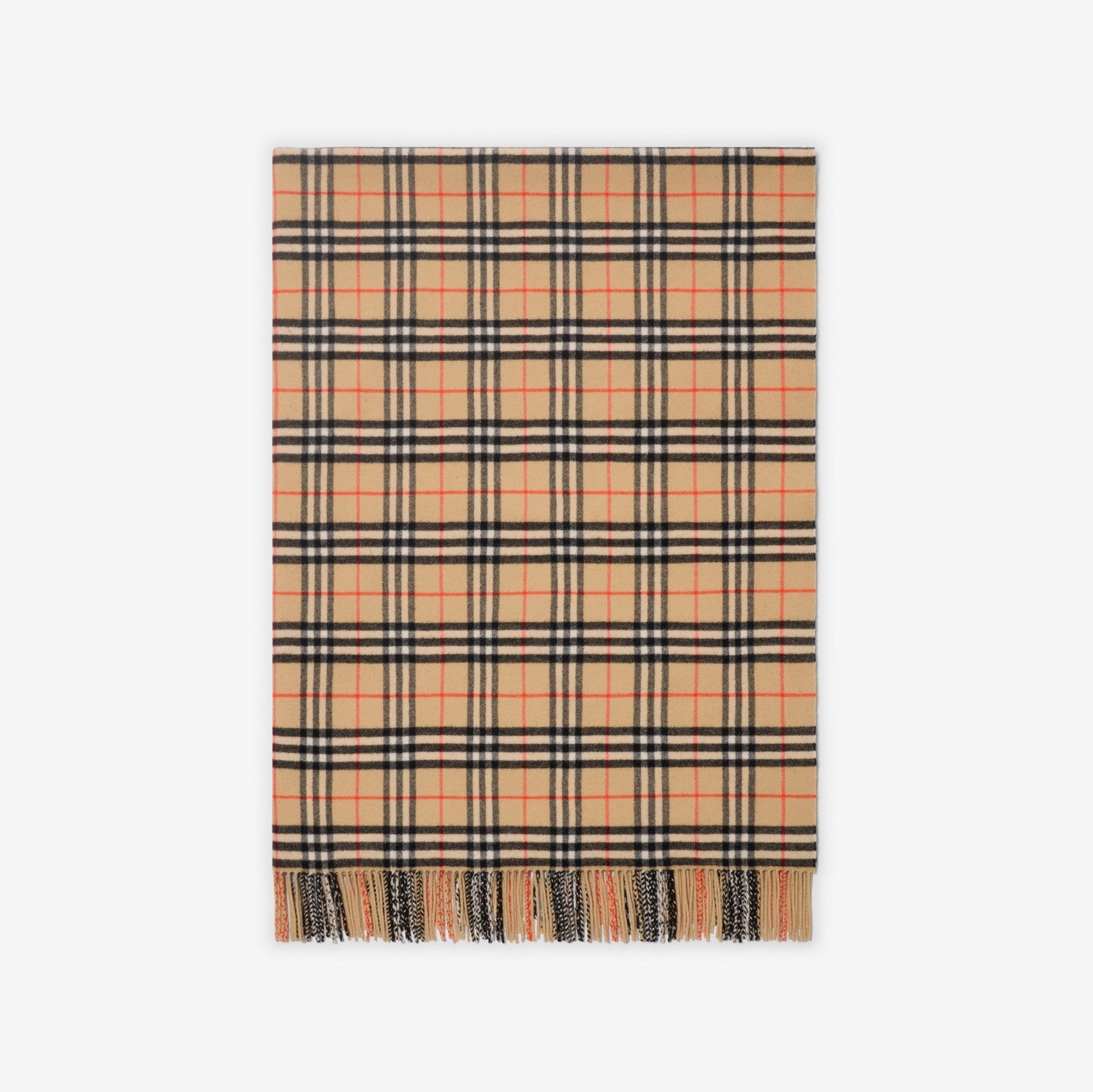 Check Wool Cashmere Blanket