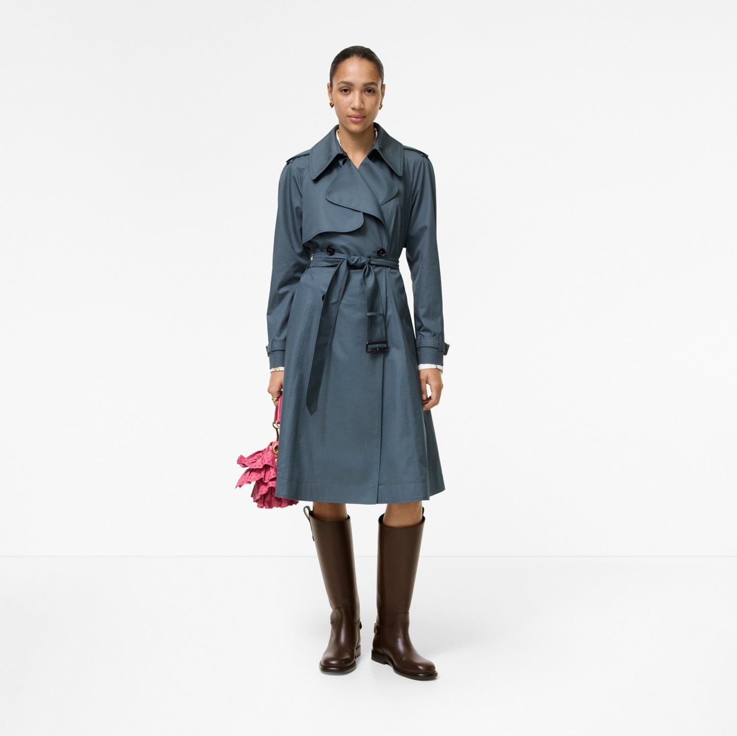Long Tropical Gabardine Pembury Trench Coat