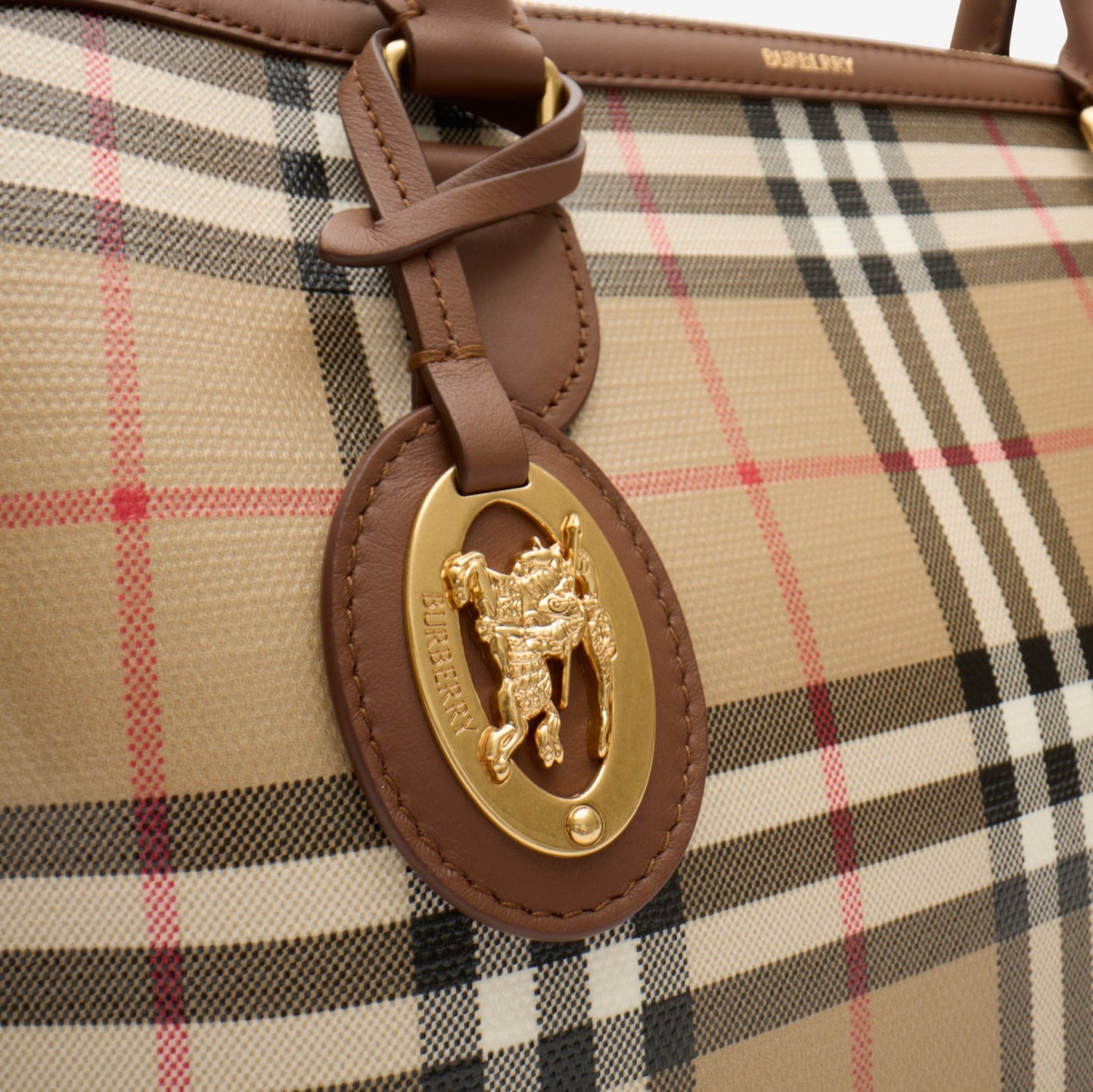 Small Check Zip Tote