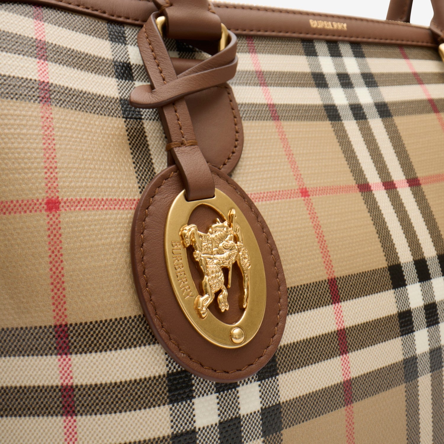 Small Check Zip Tote