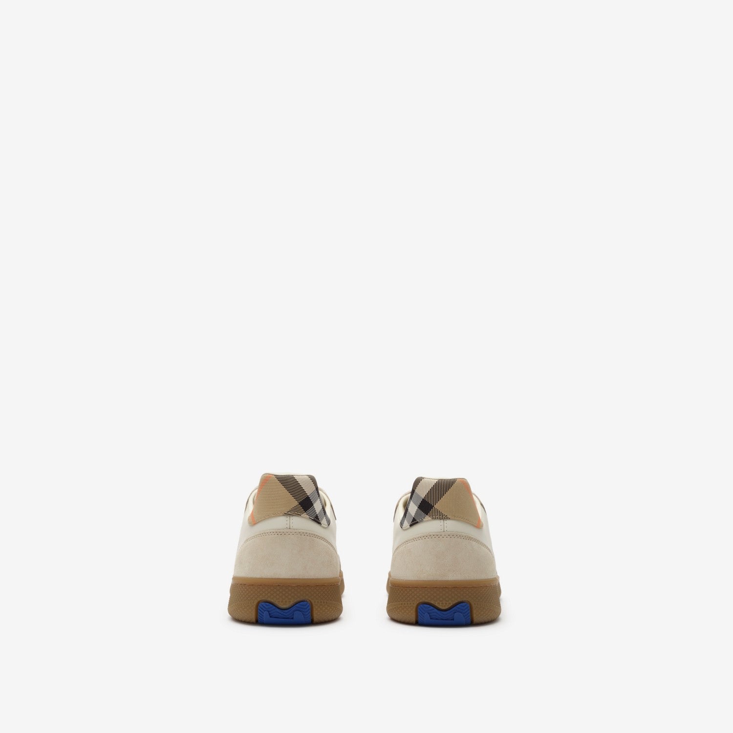 Leather, Suede and Check Terrace Sneakers