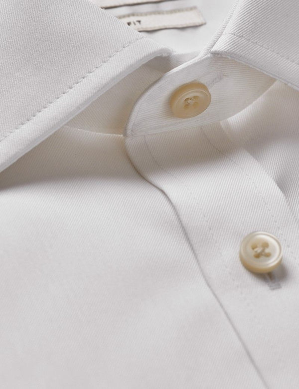 Extra Slim Fit White Twill Non-Iron Shirt