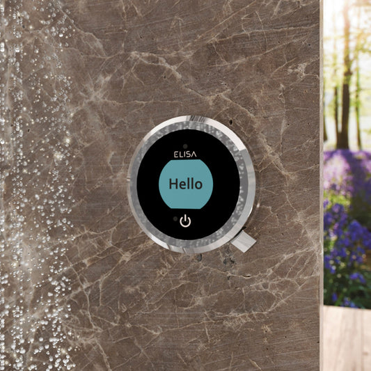 Elisa Intuition Divert Concealed Smart Hand Shower, Fixed Ceiling Head & Remote - HP/Combi - Chrome