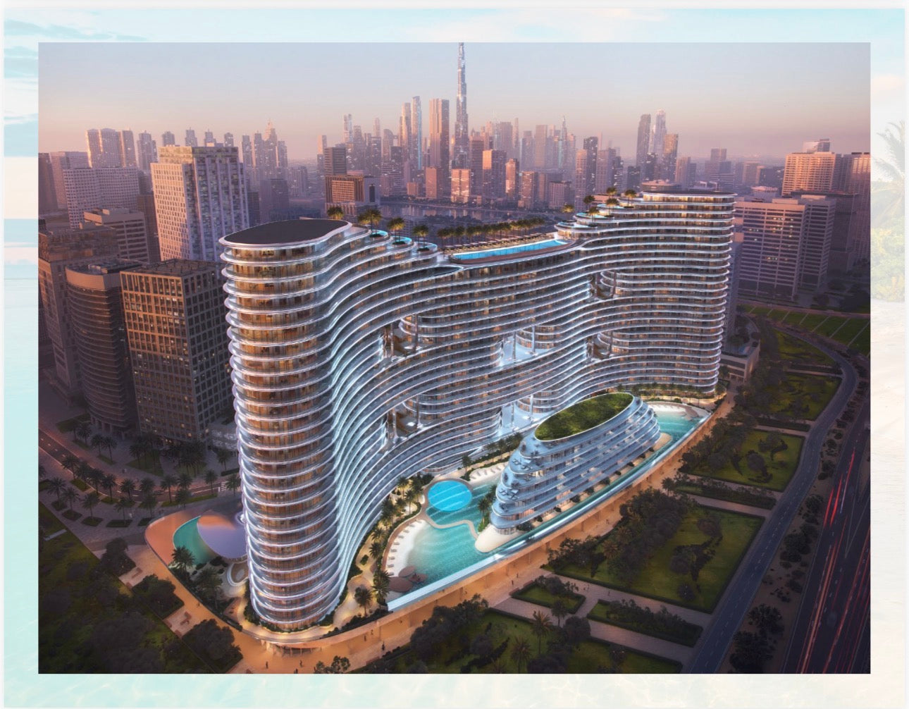 Aquarise — Studio 1 2 3 4 Bedroom Ultra Luxury Residences — Retail Units — Residential Lifestyle Masterpiece — Dubai UAE